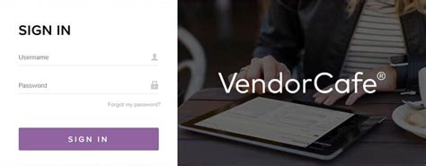 vendorcafe vendor login.